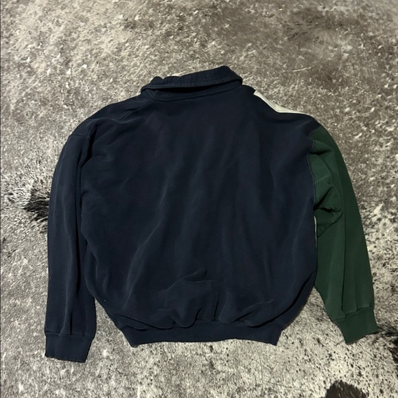 Men's Navy, Green, and Gray Sweater - Picture 2 of 3